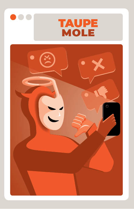 Carte jeu Dislike qui s'appelle la Taupe